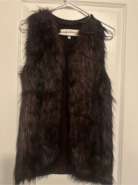 Shabby Chic Brown Faux Fur Vest - Shabby Chic